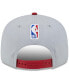 Фото #2 товара Men's Gray, Red Miami Heat Tip-Off Two-Tone 9FIFTY Snapback Hat