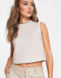 ASOS DESIGN super soft tank top in warm cream marl