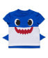 Baby Shark Mommy Shark T-Shirt and French Terry Shorts Outfit Set Newborn to Little Kid Бело-синий, 5T - фото #4