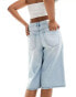 Фото #5 товара Stradivarius soft touch denim jort in light blue