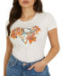 Women's Tropical Triangle Cotton Embellished T-Shirt