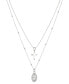 Фото #1 товара Unwritten silver Plated Brass Crystal Mary and Cross Duo Necklace with Extender