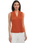 ფოტო #1 პროდუქტის Women's Sleeveless V-Neck Top