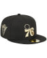 Фото #1 товара Men's Black Philadelphia 76ers 59FIFTY Day 59FIFTY Fitted Hat