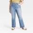 Фото #1 товара Women's Plus Size High-Rise Vintage Bootcut Jeans - Universal Thread Indigo 18W
