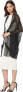Echo Design 256724 Women's Ruffle Chiffon Wrap Sweater Black Size OS