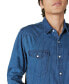 Men's Railroad Stripe Western Long Sleeve Snap-Front Shirt