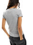 Фото #7 товара Weekday Close fitted t-shirt in grey melange