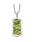 Фото #1 товара Chisel polished Camouflage Enameled Dog Tag on a Ball Chain Necklace