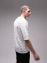 Фото #2 товара Topman knitted v neck crochet polo in white