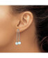 Stainless Steel Polished Blue Quartz Moveable Dangle Earrings