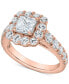 ფოტო #8 პროდუქტის Certified Diamond Princess Bridal Set (4 ct. t.w.) in 18k White, Yellow or Rose Gold