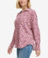 ფოტო #3 პროდუქტის Women's Pointillism Button-Front Shirt