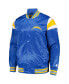 Фото #2 товара Men's Powder Blue Los Angeles Chargers Satin Full-Snap Varsity Jacket