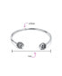 Love Message Filigree Screw Clasp Starter Charm Cuff For European Beads Bangle Bracelet For Women .925 Sterling Silver