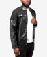 Фото #5 товара Men's Shiny Polyurethane and Faux Suede Detailing with Faux Shearling Lining Jacket