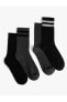 Çizgili 4'lü Soket Çorap Seti Çok Renkli