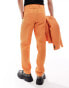 Viggo suit trousers in bright orange waffle