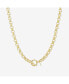 Round Chain Link Necklace Gold