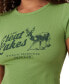 Фото #3 товара Women's Crop Lettuce Graphic T-shirt
