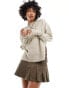 Фото #2 товара Noisy May textured stripe jumper in oatmeal