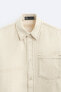 Overshirt with contrast topstitching