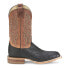 Фото #1 товара Justin Boots Moseley 11" Full Quill Ostrich Square Toe Cowboy Mens Black, Brown