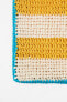 Striped crochet-effect bag