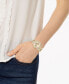 Фото #2 товара Women's Large Open-Link Gold-Tone Mock-Chronograph Analog Metal Bracelet Watch