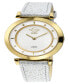 ფოტო #1 პროდუქტის Women's Lombardy White Leather Watch 36mm