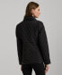 ფოტო #2 პროდუქტის Petite Quilted Velboa Lined Coat