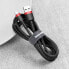 Wytrzymały elastyczny kabel przewód USB USB-C QC3.0 3A 1M czarno-czerwony