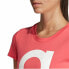 Фото #8 товара Футболка с коротким рукавом женская Adidas Essentials Светло Pозовый