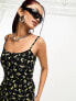 Фото #5 товара Motel buttercup print maxi cami dress in black