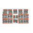 Set of electric cubes 2/3/4/5pin 32A/250V - orange - 46pcs.