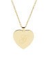 ფოტო #1 პროდუქტის Isabel Initial Heart Gold-Plated Pendant Necklace