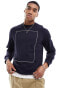 Фото #4 товара Armani Exchange large box logo sweatshirt in navy