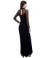 Фото #2 товара Women's Velvet Mock-Neck Gown