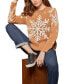 Фото #5 товара Women's Snowflake Crewneck Sweater