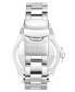 ფოტო #2 პროდუქტის Men's Quartz Diver Silver-Tone Link Bracelet Watch 42mm