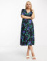 Фото #1 товара Nobody's Child Alexa midi dress in blue floral