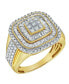 Street King Natural Certified Diamond 1.91 cttw Tapered Baguette Cut 14k Yellow Gold Statement Ring for Men