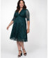 Фото #1 товара Women's Plus Size Mademoiselle Lace Cocktail Dress with Sleeves