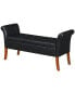 51.25" Faux Leather Garbo Storage Bench