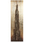 Stratified Metallic Handed Painted Rugged Wooden Wall Art, 72" x 22" x 2.8"