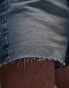 Фото #4 товара Topman micro denim short with raw hem in light blue wash