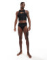 Фото #2 товара Reclaimed Vintage swim top in black rib