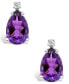 Фото #5 товара Серьги Macy's Amethyst у Diamond Accent