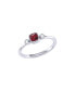 Фото #1 товара Кольцо LuvMyJewelry Cushion Cut Ruby Diamond 14K White Gold