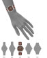 ფოტო #4 პროდუქტის Women's Dual Colored Dark Brown and Light Brown Polyurethane Leather Strap with Steve Madden Logo and Stitching Watch, 36mm